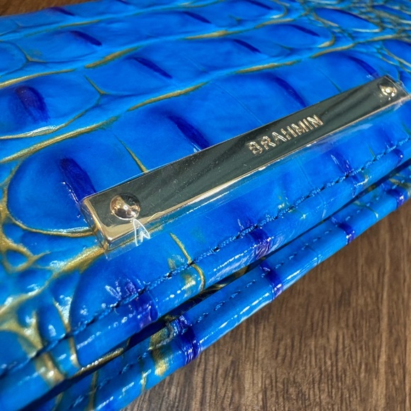 Brahmin NWT Ady - Electric Indigo - Embossed Leather Wallet - Picture 12 of 12